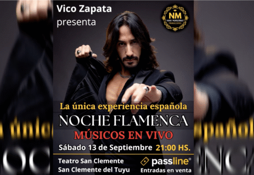 «NOCHE FLAMENCA» CON VICO ZAPATA, EL 13 DE SEPTIEMBRE, EN EL TEATRO SAN CLEMENTE
